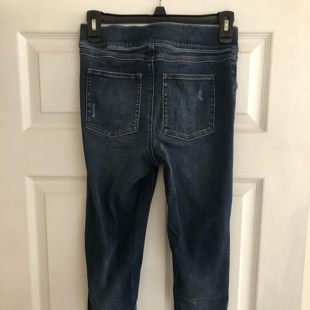 Spanx distresses denim leggings